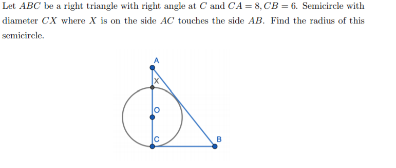 Solved Let ABC be a right triangle with right angle at C and | Chegg.com