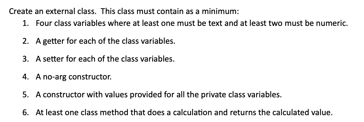 Solved JAVA FINAL PROGRAM. PLEASE HELP ME WITH CREATING: 1) | Chegg.com