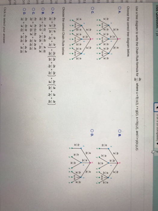 Solved du Use a tree dagram to write the Chain Rule formula | Chegg.com
