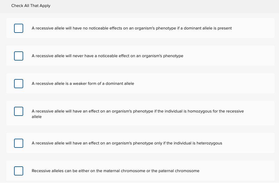 Solved In Mendelian inheritance patterns, which of the | Chegg.com