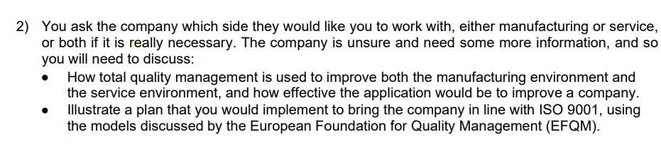 Solved 2) You ask the company which side they would like you | Chegg.com