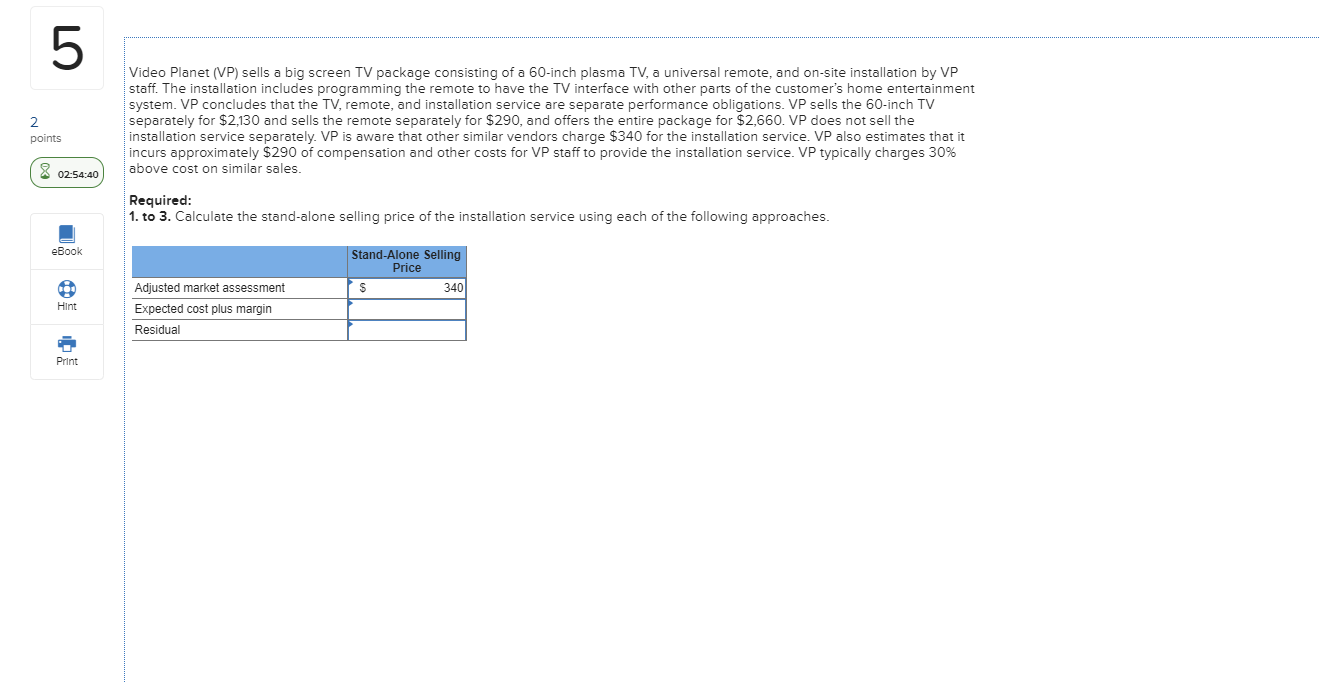 Solved Video (VP) sells a big screen TV package