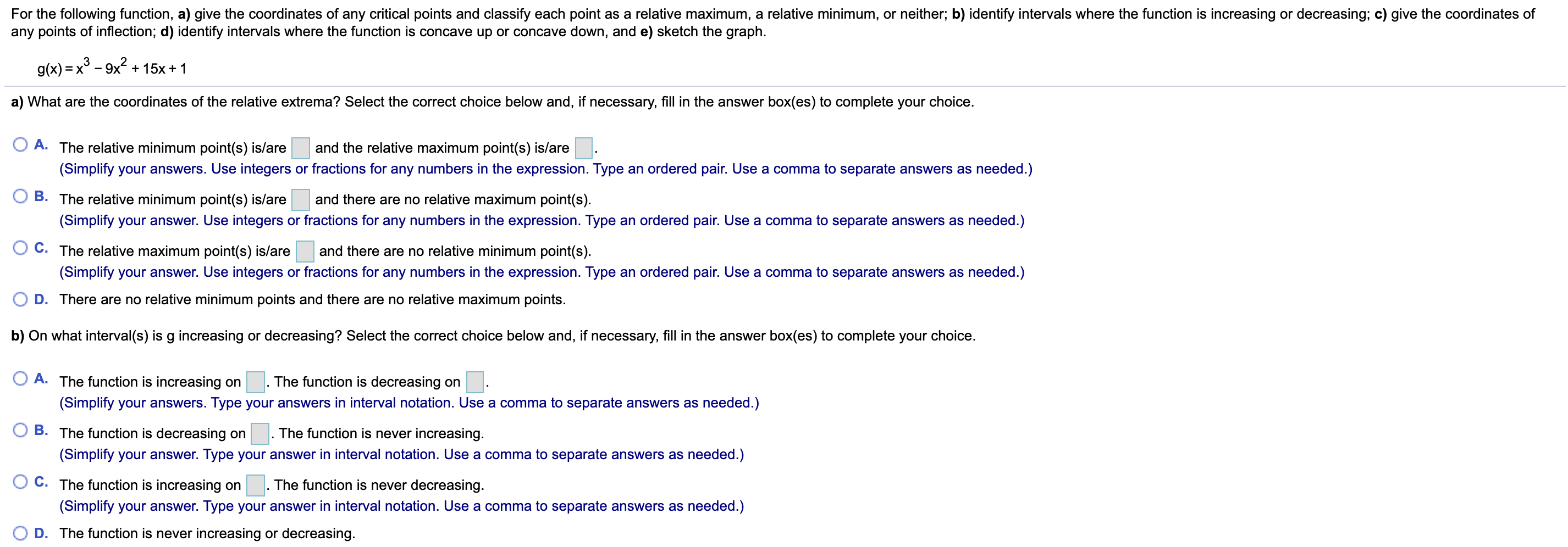 Solved For The Following Function A Give The Coordinate Chegg Com