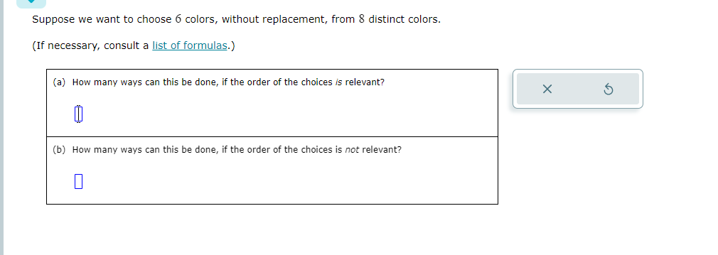 Solved Suppose we want to choose 6 colors, without | Chegg.com