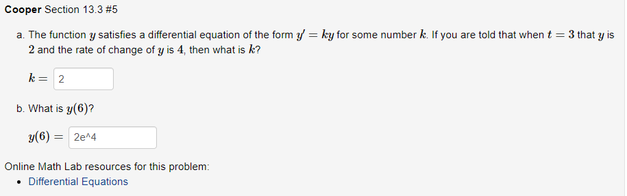 Solved A The Function Y Satisfies A Differential Equation