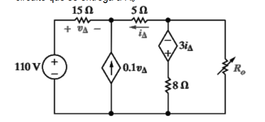 Solved The variable resistor R0 in the circuit of the figure | Chegg.com