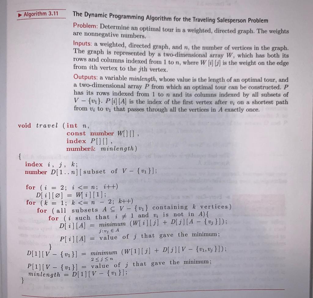 Solved 30. Implement your detailed version of Algorithm 3.11 | Chegg.com