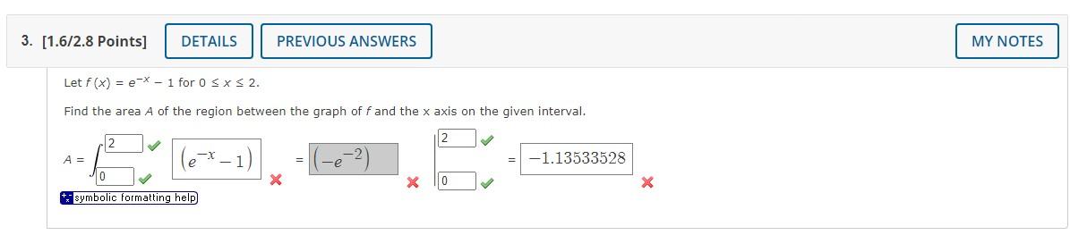 Solved 3. [1.6/2.8 Points] DETAILS PREVIOUS ANSWERS MY NOTES | Chegg.com
