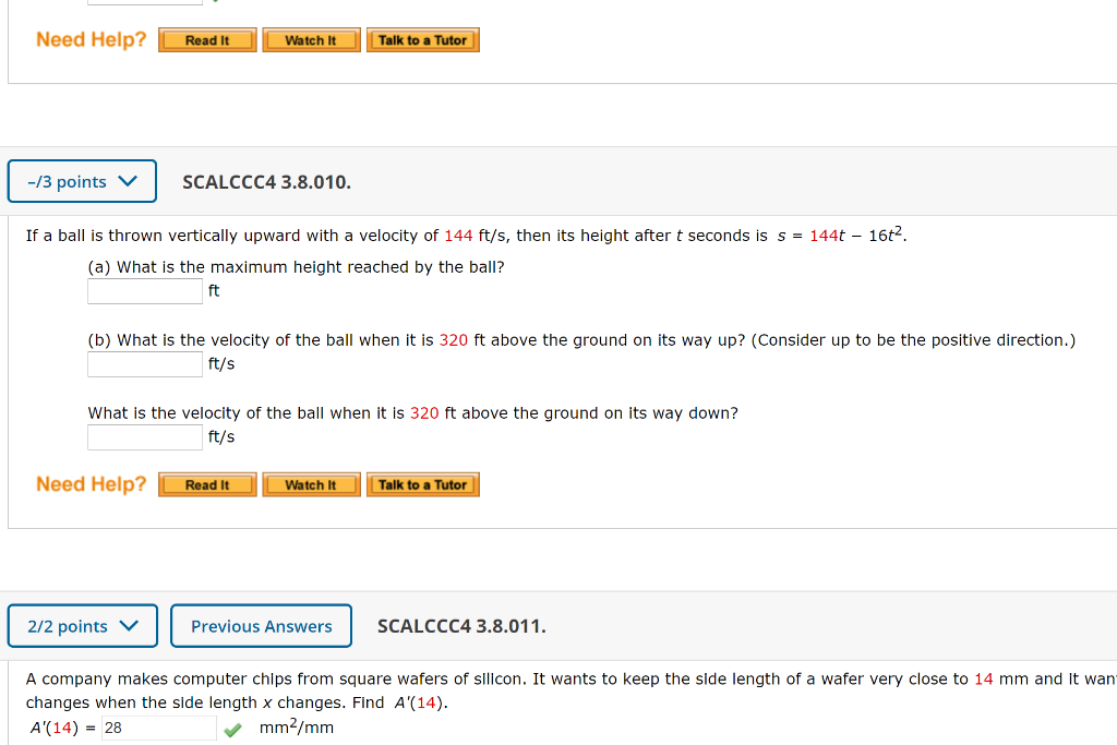 Solved Need Help? Read It Watch It Talk to a Tutor -/3 | Chegg.com