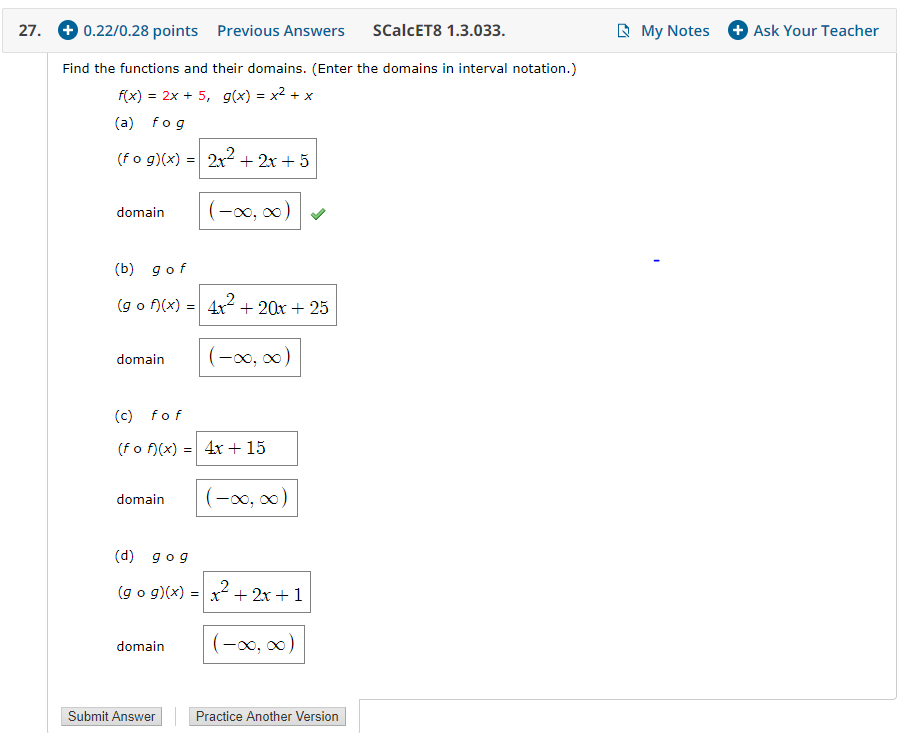 Solved 27. + 0.22/0.28 points Previous Answers SCalcET8 | Chegg.com