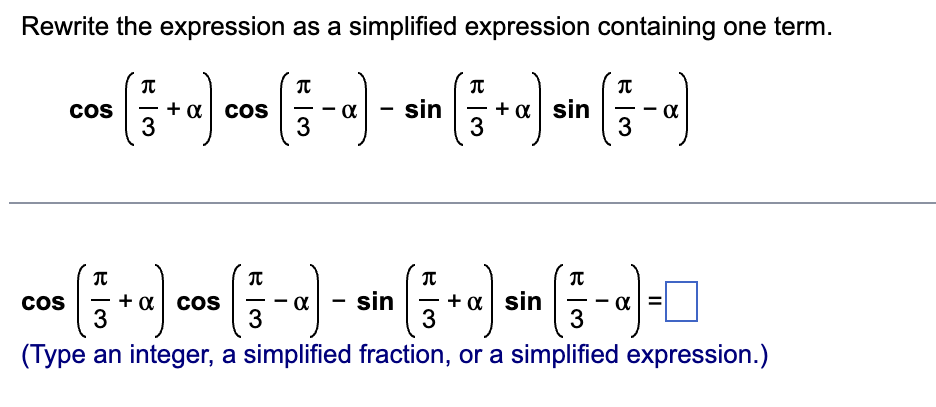 Solved Rewrite the expression as a simplified expression | Chegg.com