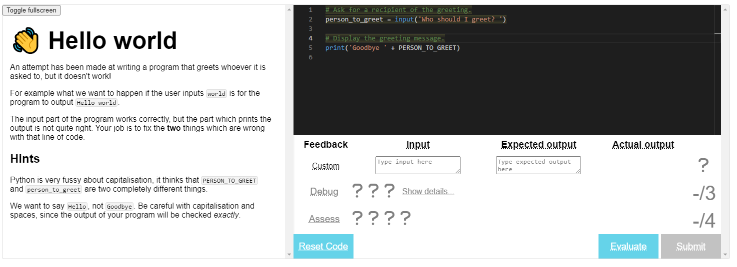 Solved Hello world An attempt has been made at writing a | Chegg.com
