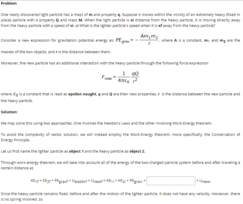 Solved Problem One newly discovered light particle has a | Chegg.com