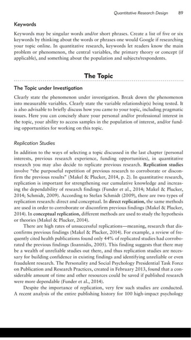 Solved CHAPTER 4 Quantitative Research Design uantitative | Chegg.com