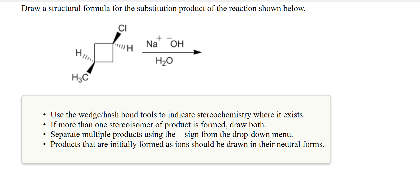 Solved Draw A Structural Formula For The Substitution | Chegg.com