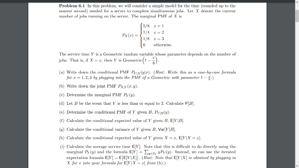 Solved Problem 6.1 In this problem, we will consider a | Chegg.com