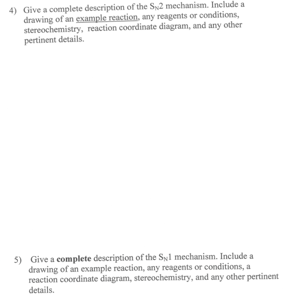 Solved 4) Give a complete description of the Sp2 mechanism. | Chegg.com