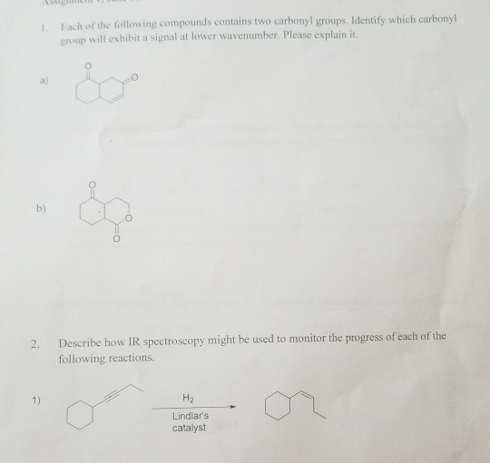 Solved Fach of the following compounds contains two carbonyl | Chegg.com