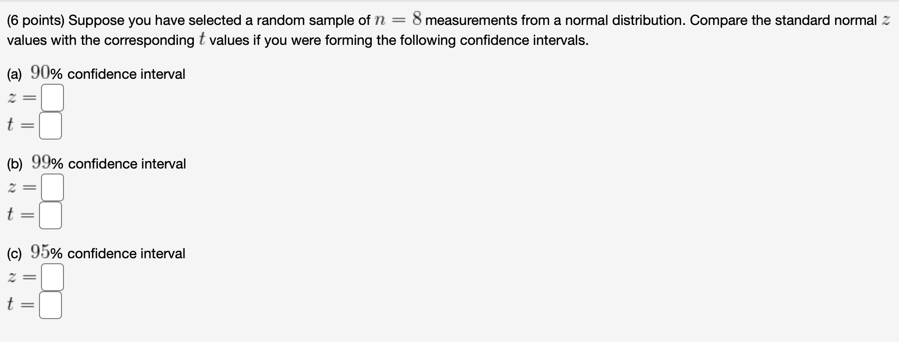 Solved (6 points) Suppose you have selected a random sample | Chegg.com
