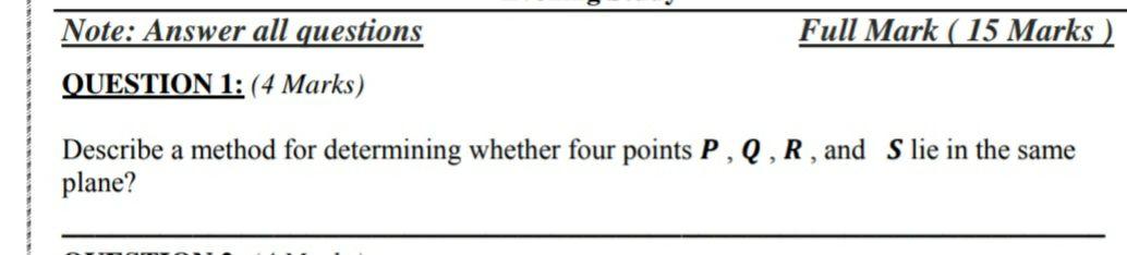 Solved Full Mark ( 15 Marks ) Note: Answer all questions | Chegg.com