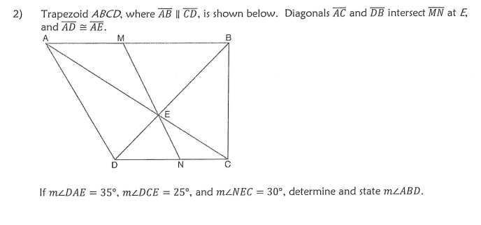 Solved Trapezoid ABCD, Where AB∥CD, Is Shown Below. | Chegg.com