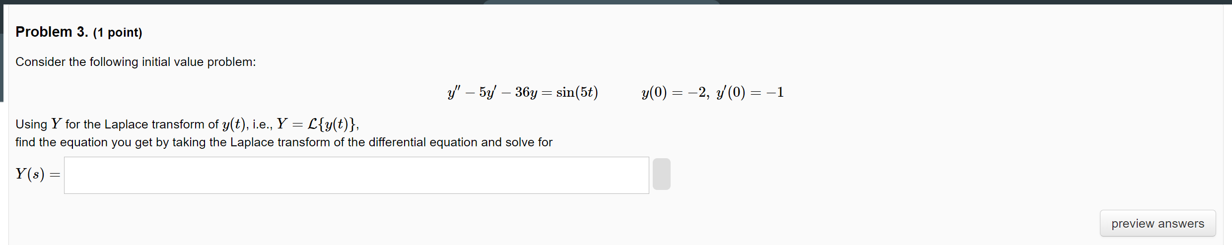 Solved Consider the following initial value problem: | Chegg.com