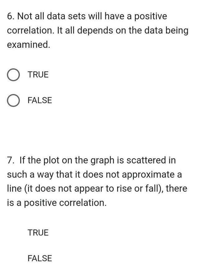 Solved 6. Not all data sets will have a positive | Chegg.com