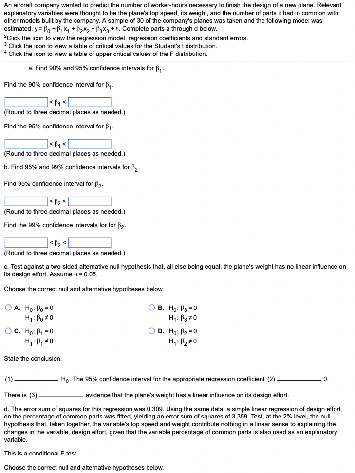 Solved An Aircraft Company Wanted To Predict The Number Of | Chegg.com