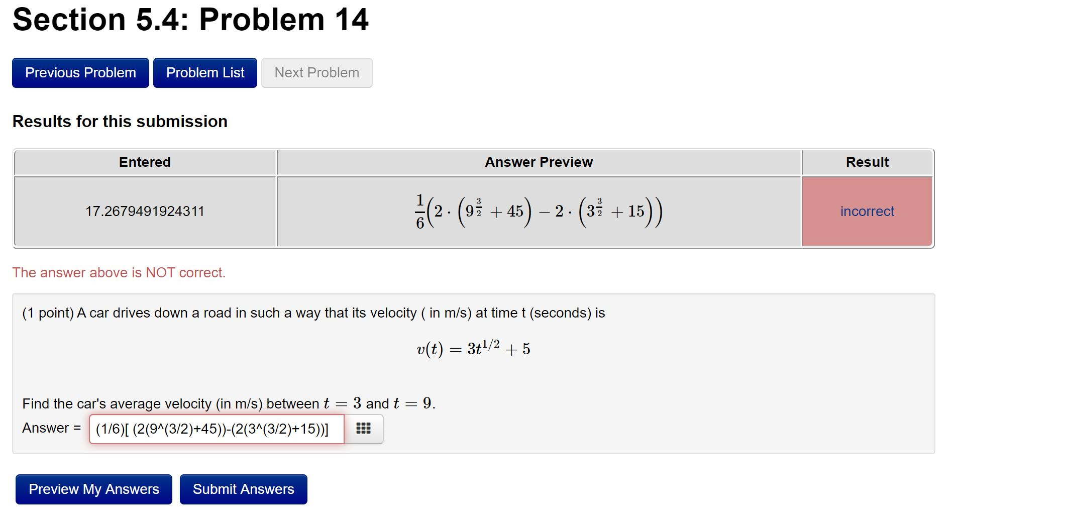 Solved Section 5.4: Problem 14 Previous Problem Problem List | Chegg.com