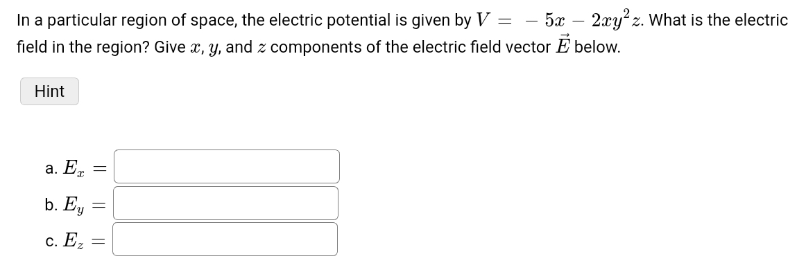 Solved In a particular region of space, the electric | Chegg.com