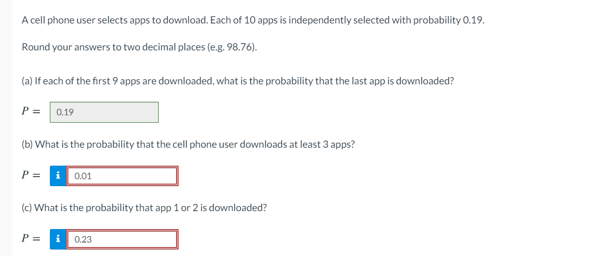 Solved A Cell Phone User Selects Apps To Download. Each Of | Chegg.com