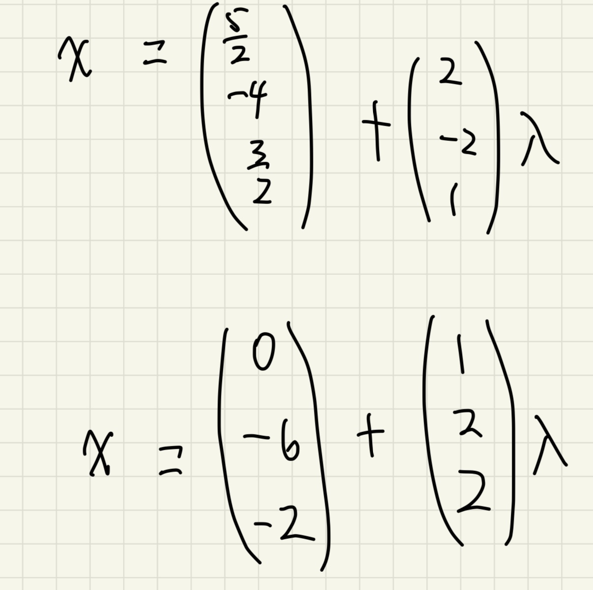 Solved Can you teach me how to show if 2 parametric form | Chegg.com