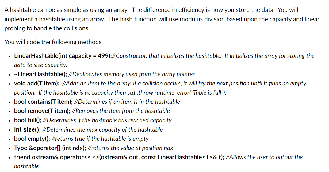 Solved I need help implementing the following | Chegg.com