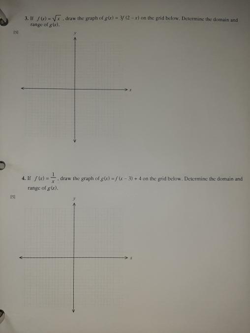 Solved Review Exercise 1 - Transformations Of Functions 1. 