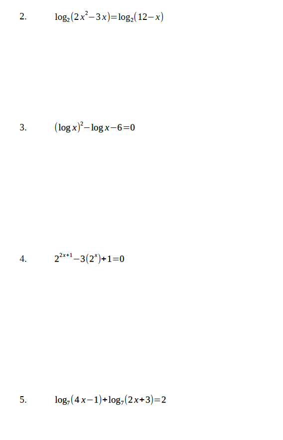 Solved Solve The Following Equations 1. 5*+1–2(5*)=3 2. | Chegg.com