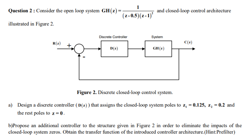 Solved 1 and closed loop control architecture Question 2 Chegg