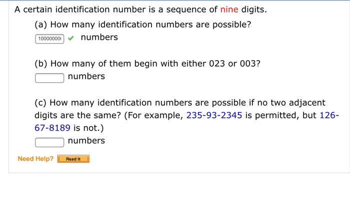 How Many Identification Numbers Are Possible