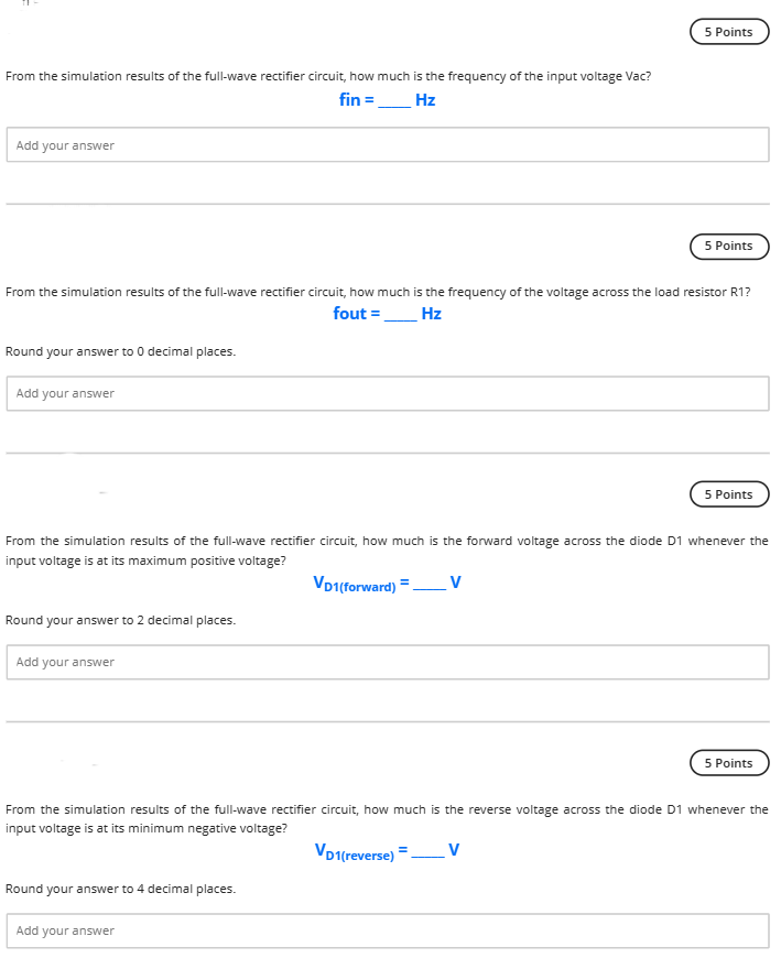 Solved A rectifier is a diode circuit that converts the ac