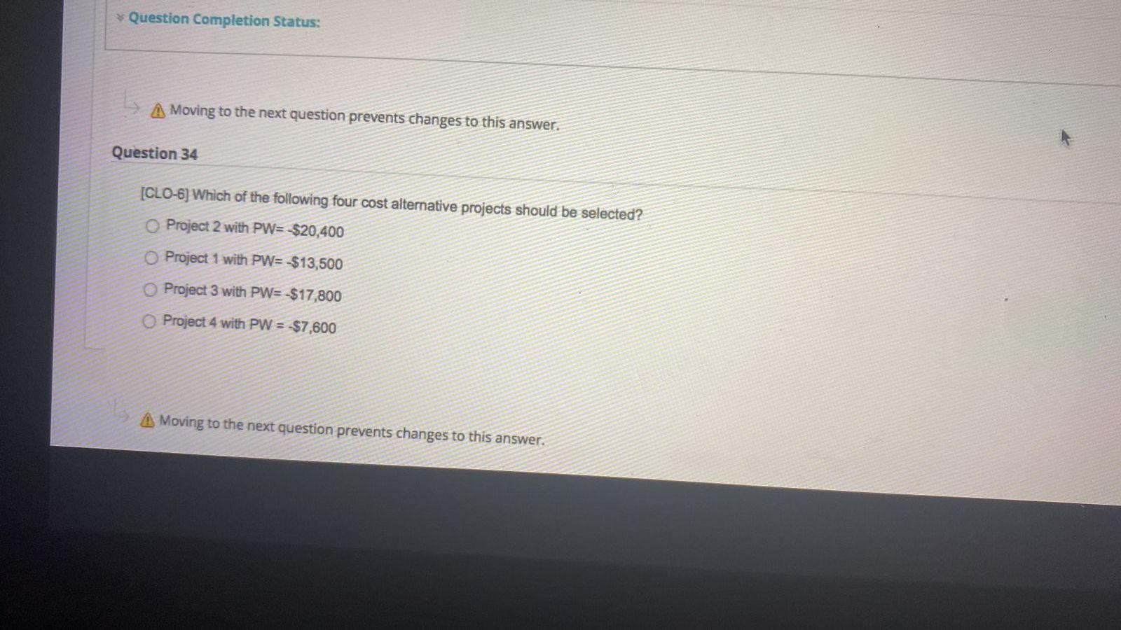 Solved Question Completion Status: A Moving to the next | Chegg.com