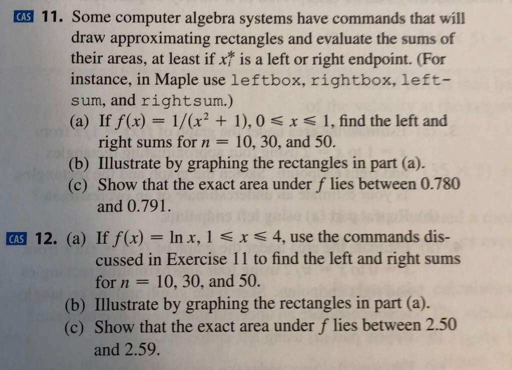 Solved 11. Some computer algebra systems have commands that | Chegg.com