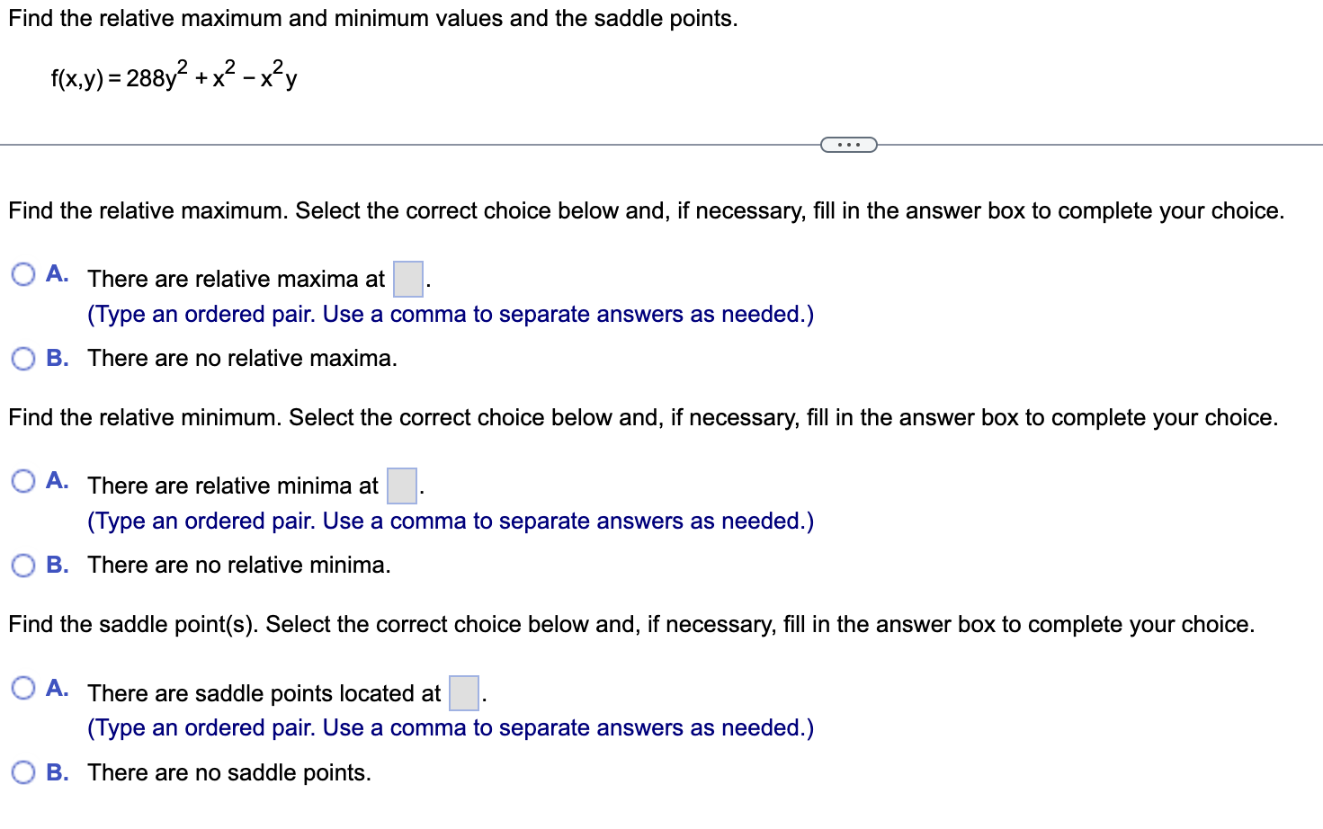 Solved Find the relative maximum and minimum values and the | Chegg.com