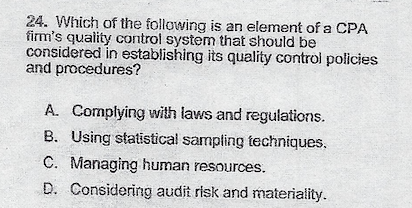 Solved 24. Which of the following is an element of a CPA | Chegg.com