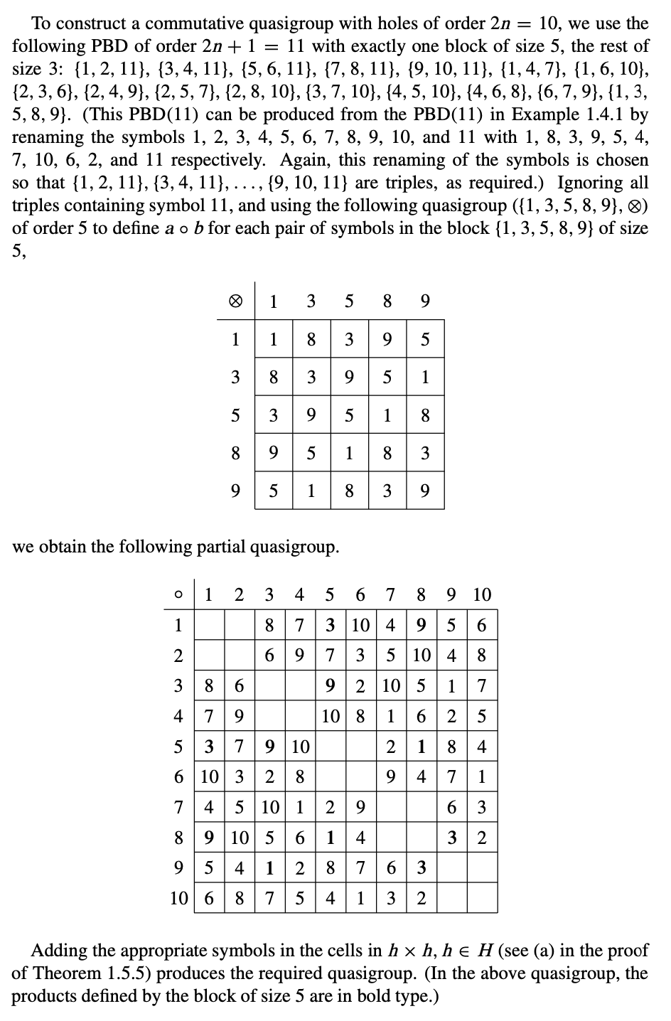 1.3.5 Use the Skolem Construction to find an STS(V), | Chegg.com
