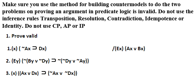 Solved Make Sure You Use The Method For Building | Chegg.com