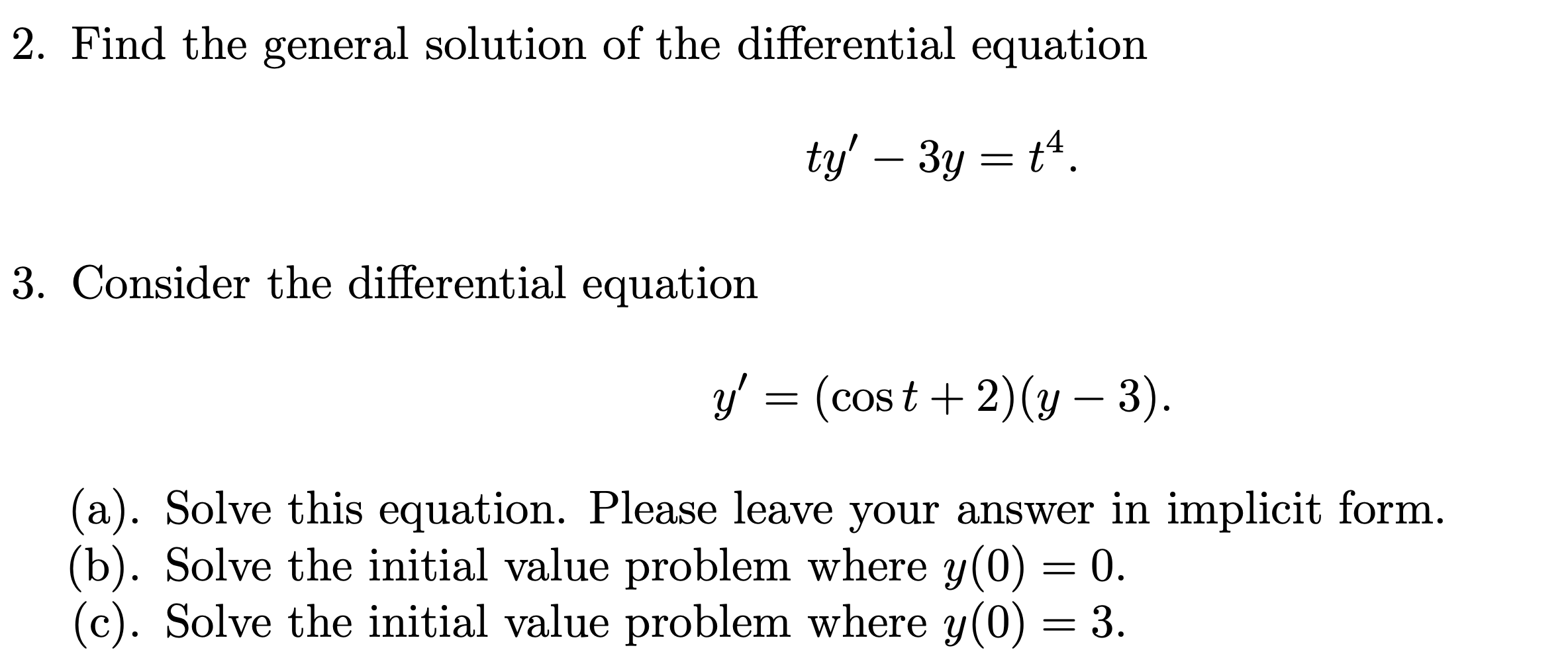 Solved 2. Find The General Solution Of The Differential | Chegg.com