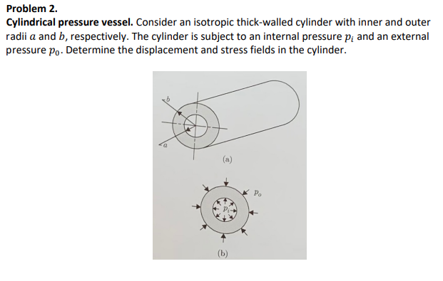 Solved Problem 2. Cylindrical Pressure Vessel. Consider An | Chegg.com