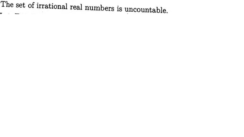 the set of real numbers is uncountable
