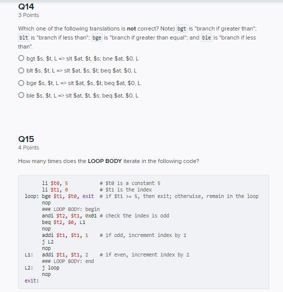 Solved Q11 3 Points Pseudoinstructions, which are provided
