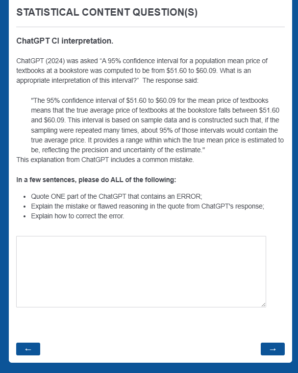 Solved STATISTICAL CONTENT QUESTION(S)ChatGPT CI | Chegg.com