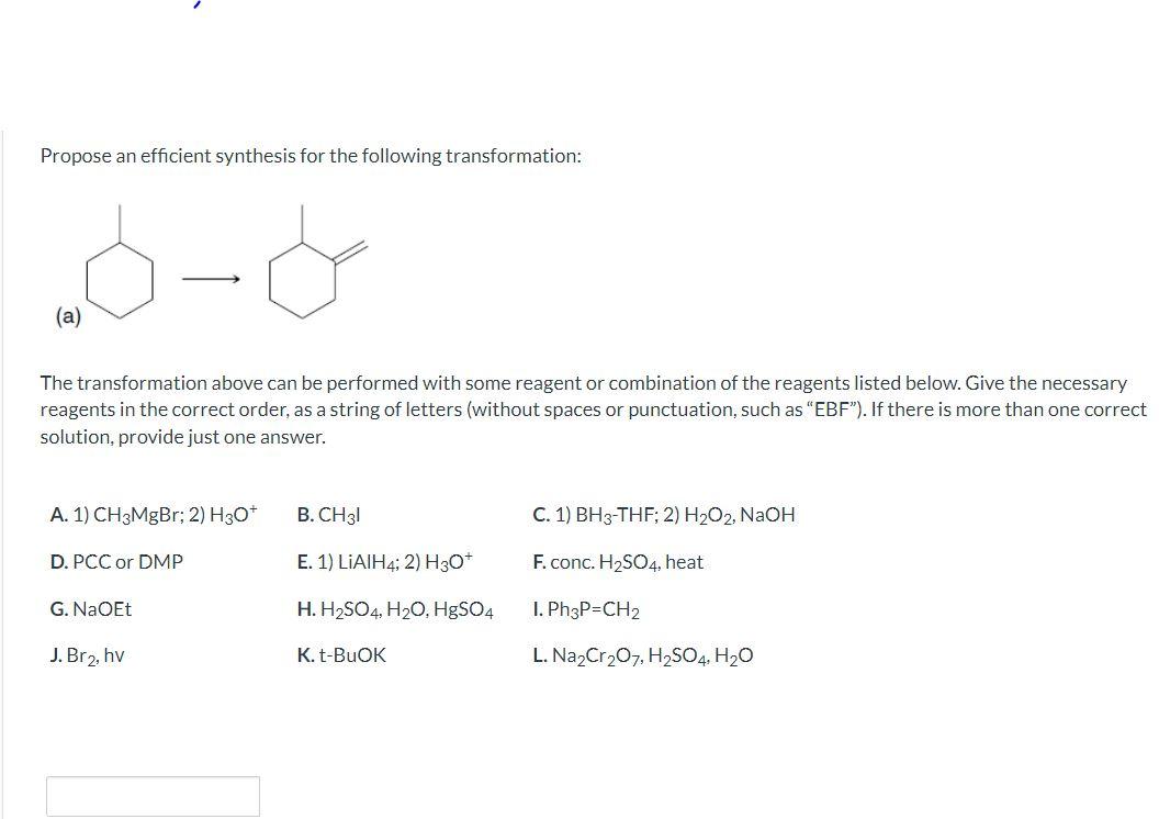 Solved Propose an efficient synthesis for the following | Chegg.com